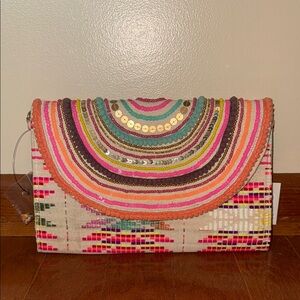 Francesca's Collections Multicolor Beaded Clutch